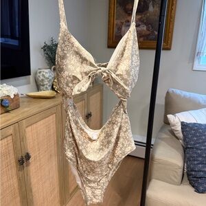 Lauren Conrad Floral Cutout One-Piece Swimsuit